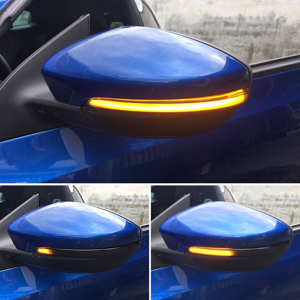 Dynamische Led Spiegelblinker schwarz für VW Scirocco 3 08-17