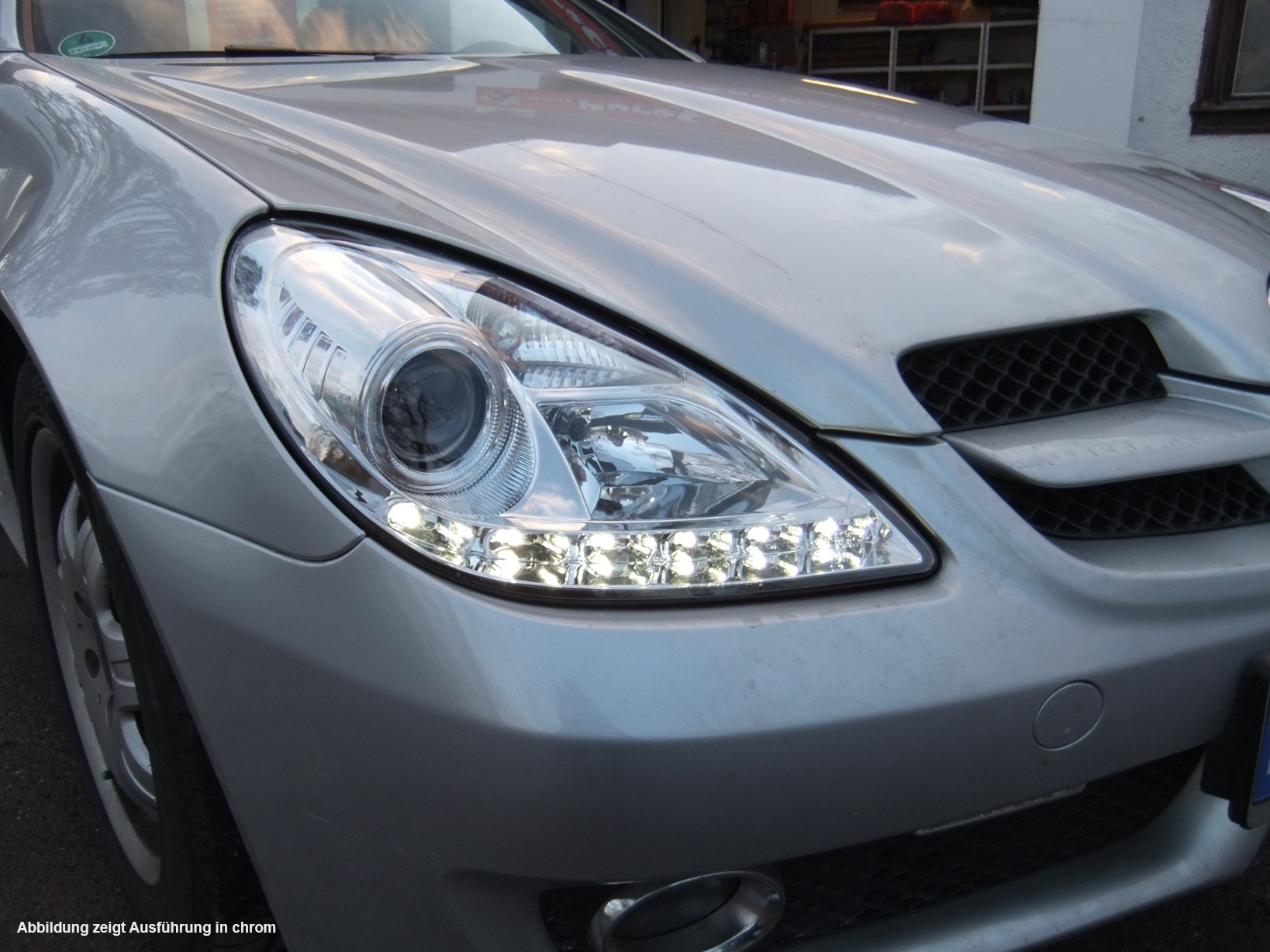 LED TAGFAHRLICHT Scheinwerfer schwarz für MERCEDES SLK R171 04-11