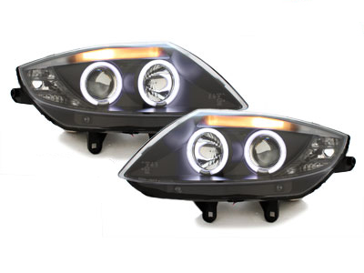 CCFL Angel Eyes Scheinwerfer für BMW Z4 02-08 schwarz Coupe