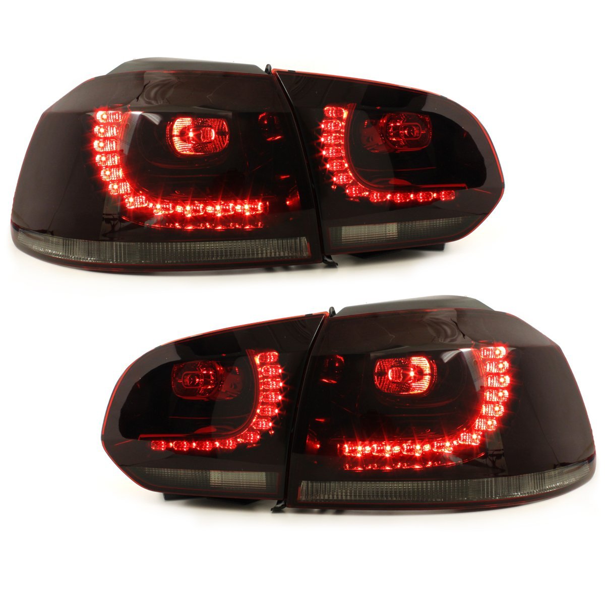 LED Rückleuchten für VW Golf VI 6 08-12 rot smoke