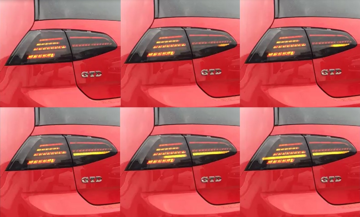 LED Rückleuchten für VW Golf 7 2017-2019 dynamischer LED Blinker schwarz Litec