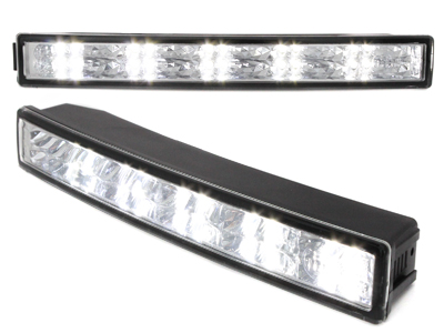 LITEC LED Tagfahrlicht 20 LEDs Tagfahrleuchten chrom 23cm