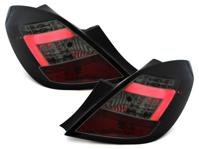 Lightbar LED Rückleuchten für Opel Corsa D 06-10 5-Türer schwarz smoke