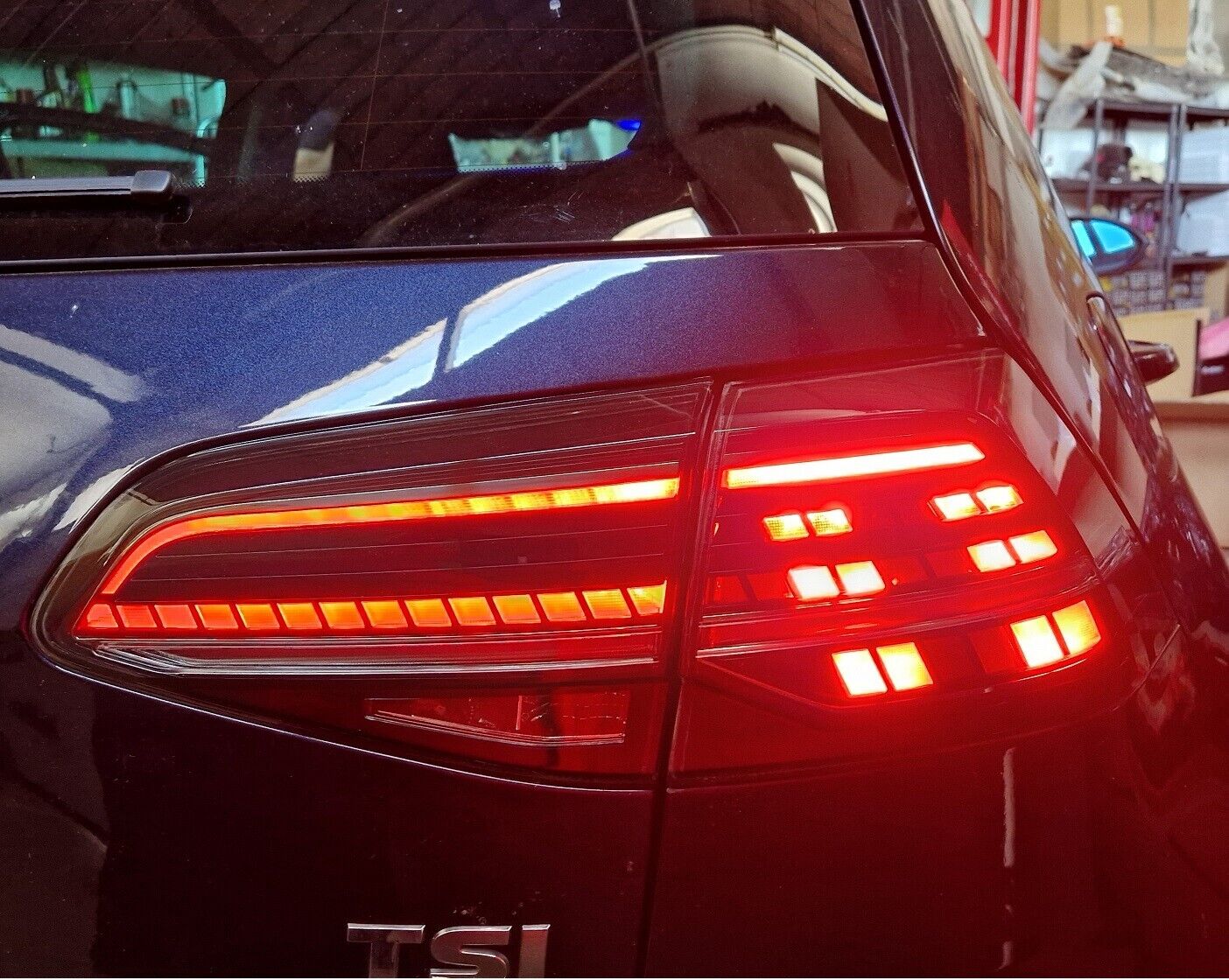 LED Rückleuchten für VW Golf 7 2013-2019 dynamischer LED Blinker schwarz VL