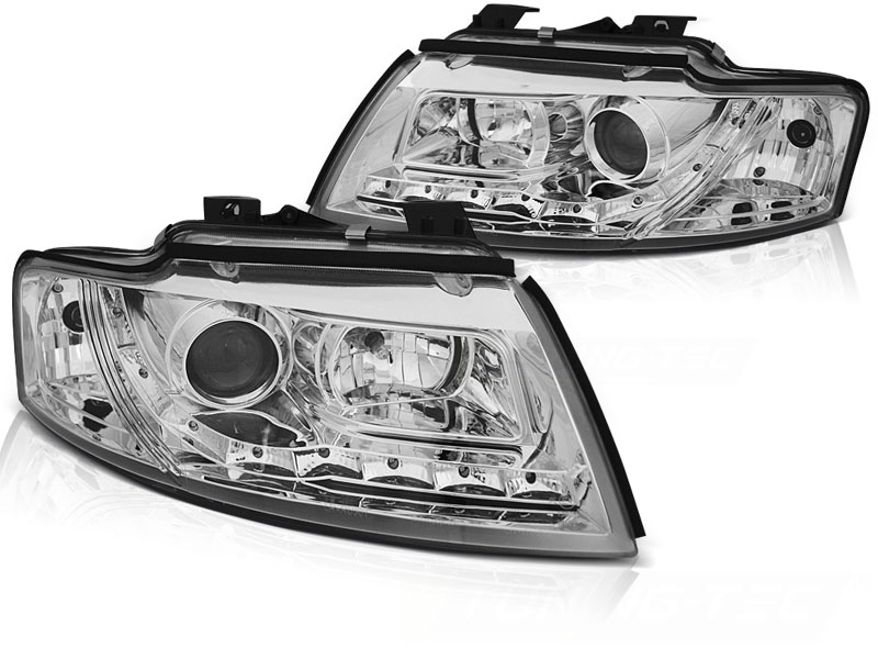 Scheinwerfer für AUDI A4 B6 8E Cabrio 02-05 Tagfahrlicht-Optik chrom