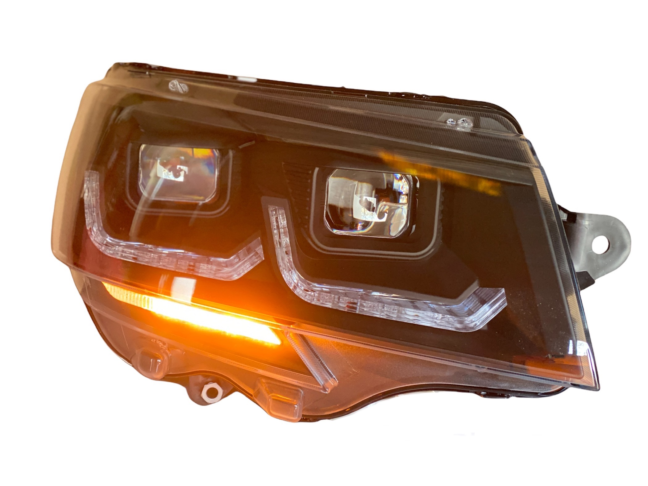 Halogen Scheinwerfer für VW T6.1 Facelift ab 2019 schwarz mit dynamischem Led Blinker