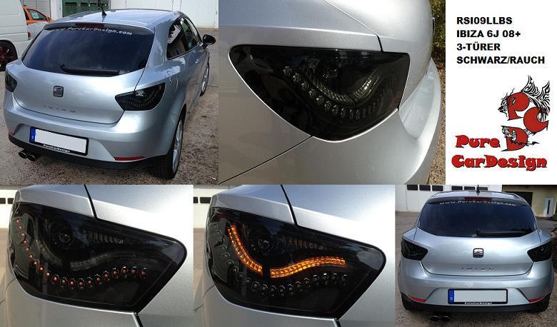 LED Rückleuchten für Seat Ibiza 6J 04/08 - 03/12 black/smoke LH
