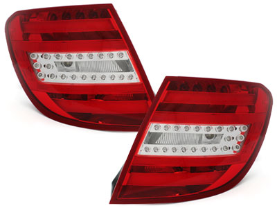 LED Rückleuchten für Mercedes Benz W204 T-Modell 06-10 rot/chrom