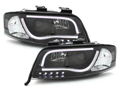 Lightbar Scheinwerfer für AUDI A6 4B C5 01-04 TAGFAHRLICHT schwarz