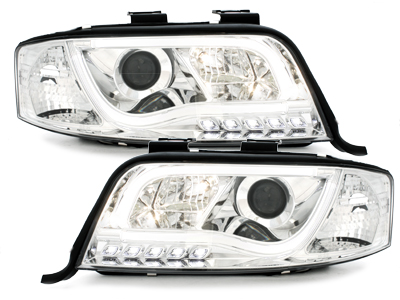 Lightbar Scheinwerfer für AUDI A6 4B C5 01-04 TAGFAHRLICHT chrom