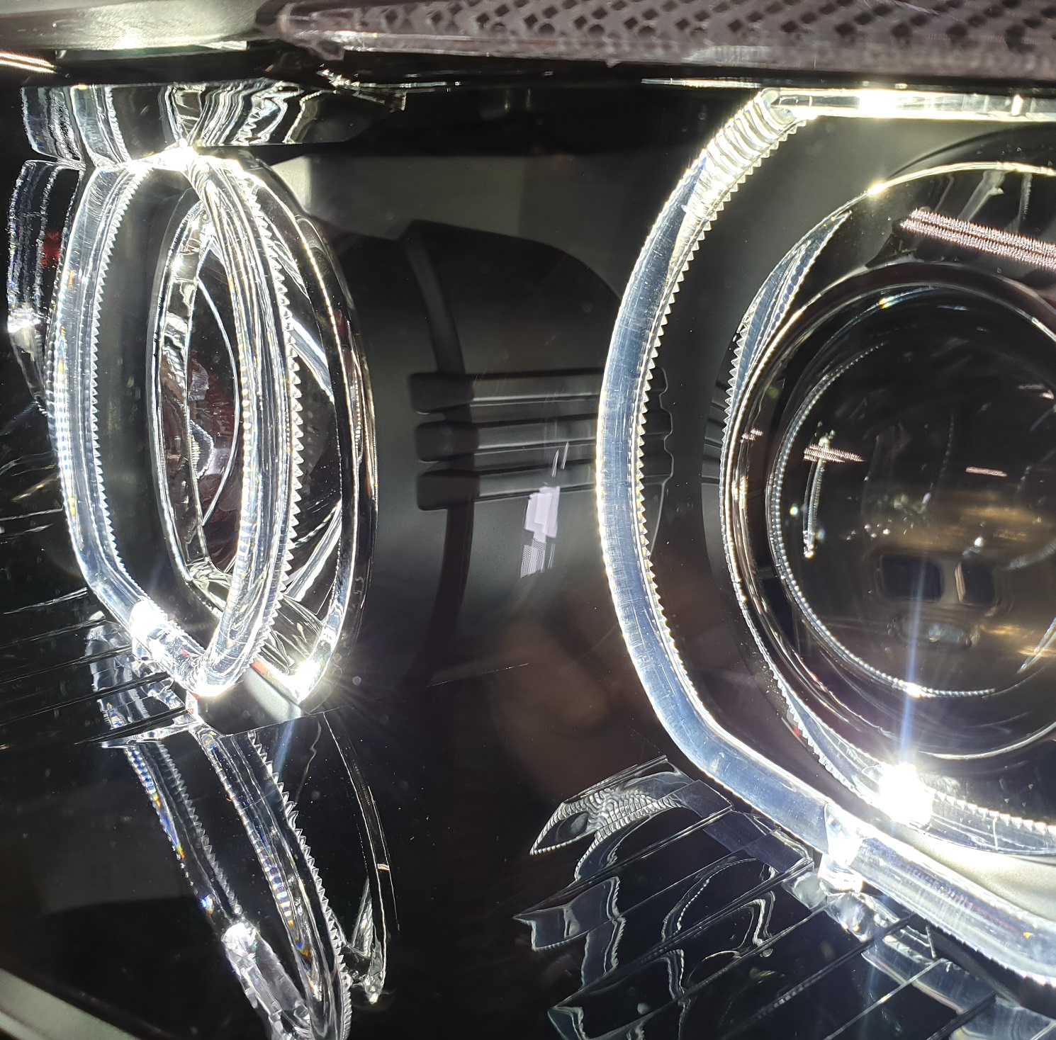 Led Angel Eyes Scheinwerfer schwarz für BMW 3er E90 E91 10/08-12 LCI Facelift DEPO