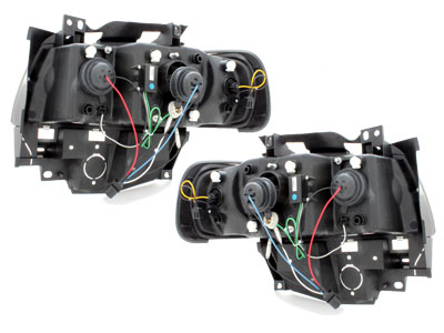Scheinwerfer für VW T4 Bus Multivan 96-03 Tagfahrlicht-Optik chrom