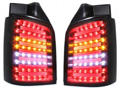 LED Rückleuchten für VW T5 BUS 03-15 inkl. Facelift schwarz rauch