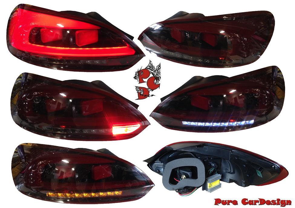 LED Rückleuchten für VW SCIROCCO III 08+ red smoke LIGHTBAR