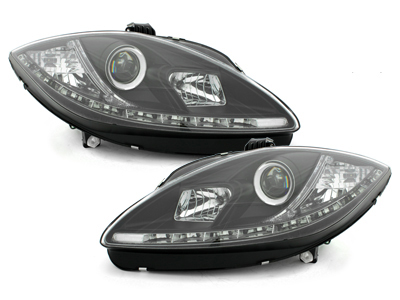 Scheinwerfer Seat Altea / XL 09-12 Tagfahrlicht-Optik schwarz