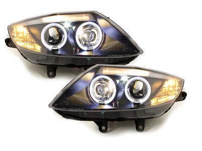 LED Angel Eyes Scheinwerfer für BMW Z4 02-08 schwarz