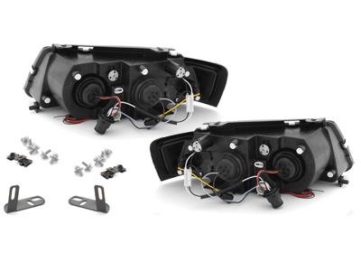 Scheinwerfer für VW Passat 3B 96-00 2 Standlichtringe schwarz