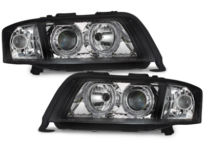 Angel Eyes Scheinwerfer für AUDI A6 4B C5 01-03 schwarz Depo