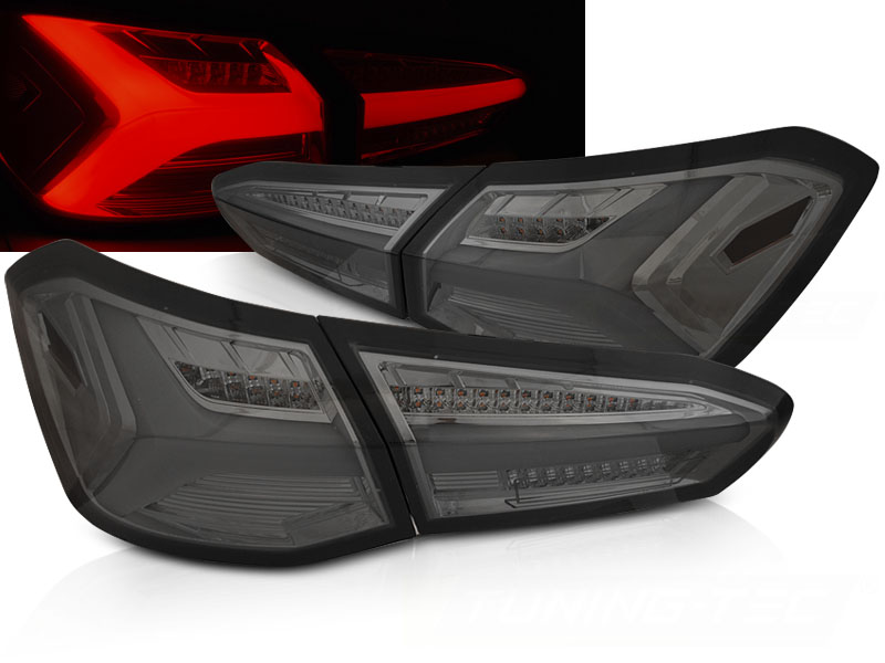 Lightbar LED Rückleuchten mit Laufblinker für FORD FOCUS 2018+ smoke rauch MK4