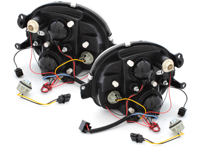 LED Angel Eyes Scheinwerfer für Renault Twingo 92-06 schwarz